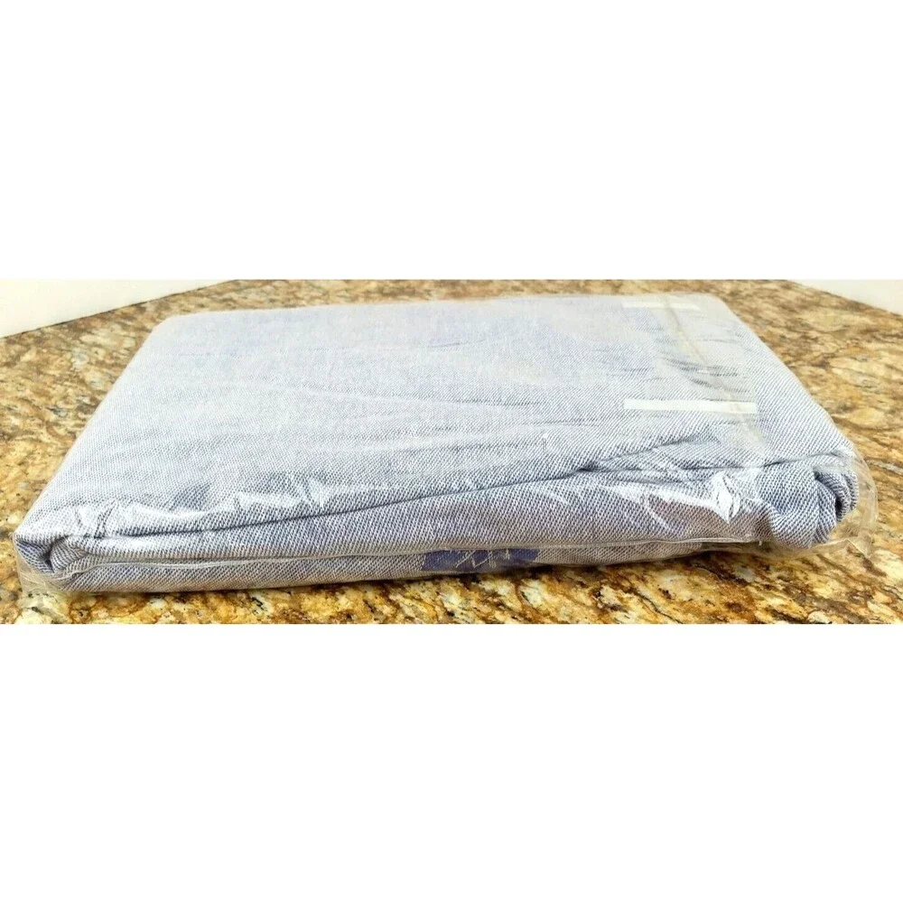 NEW Heather Blue Cotton Tablecloth 60x84‎ Oblong Holiday Collections Peace Love